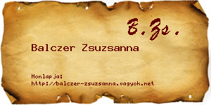 Balczer Zsuzsanna névjegykártya