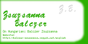 zsuzsanna balczer business card